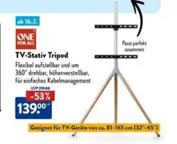 Aldi Süd ONE FOR ALL TV-Stativ Tripod Angebot