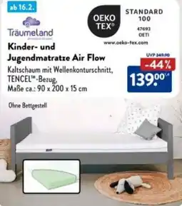 Aldi Süd Träumeland Kinder- und Jugendmatratze Air Flow Angebot