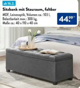 Aldi Süd Sitzbank mit Stauraum, faltbar Angebot