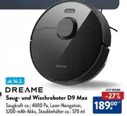 Aldi Süd DREAME Saug- und Wischroboter D9 Max Angebot