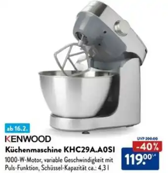 Aldi Süd KENWOOD Küchenmaschine KHC29A.A0SI Angebot