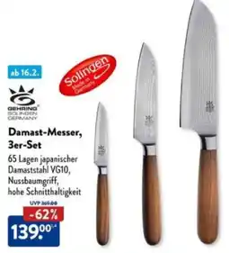 Aldi Süd GEHRING SOLINGEN GERMANY Damast-Messer, 3er-Set Angebot