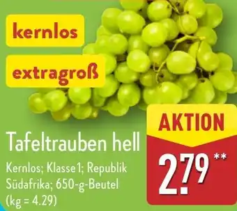 Aldi Nord Tafeltrauben hell Angebot