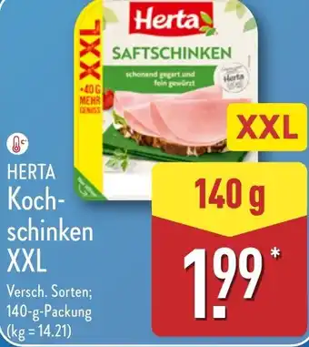 Aldi Nord HERTA Koch- schinken XXL Angebot