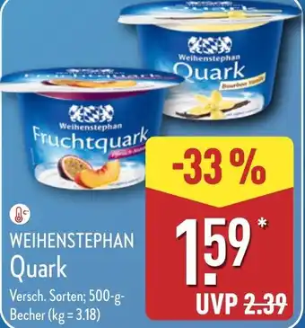 Aldi Nord WEIHENSTEPHAN Quark Angebot