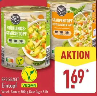 Aldi Nord SPEISEZEIT Eintopf Angebot