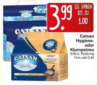 WEZ Catsan Hygiene oder Klumpstreu 5/9 L Angebot