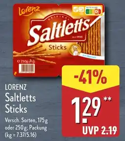 Aldi Nord LORENZ Saltletts Sticks Angebot