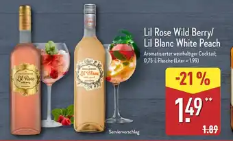 Aldi Nord Lil Rose Wild Berry/ Lil Blanc White Peach Angebot