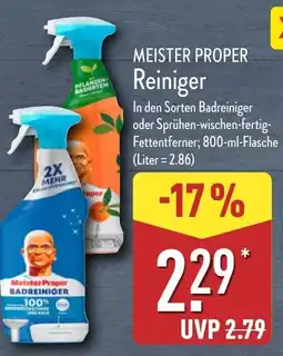 Aldi Nord MEISTER PROPER Reiniger Angebot