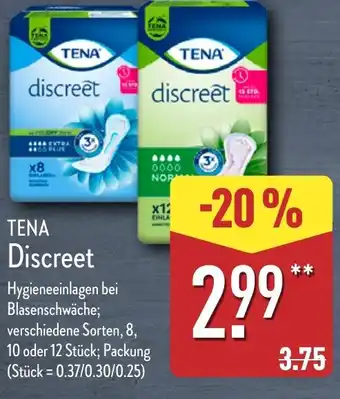 Aldi Nord TENA discreet Angebot