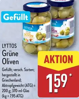 Aldi Nord LYTTOS Grüne Oliven Angebot