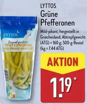 Aldi Nord LYTTOS Grüne Pfefferonen Angebot