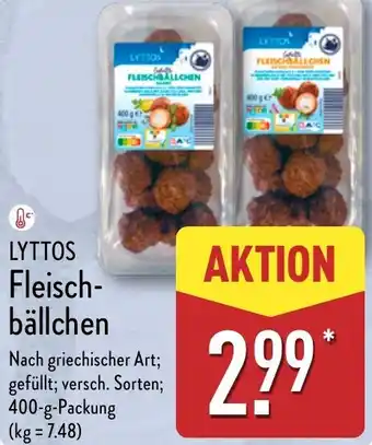 Aldi Nord LYTTOS Fleisch- bällchen Angebot