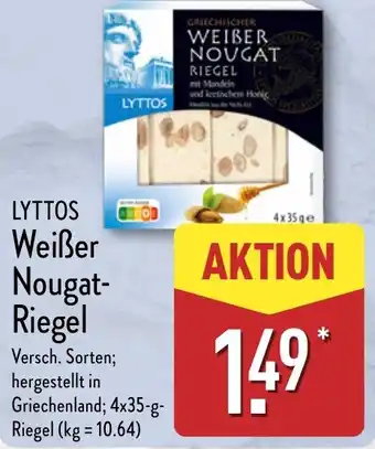 Aldi Nord LYTTOS Weißer Nougat- Riegel Angebot