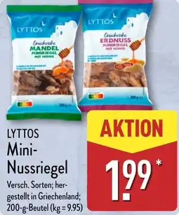 Aldi Nord LYTTOS Mini- Nussriegel Angebot