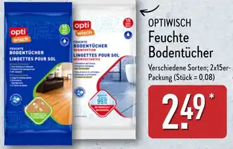 Aldi Nord OPTIWISCH Feuchte Bodentücher Angebot