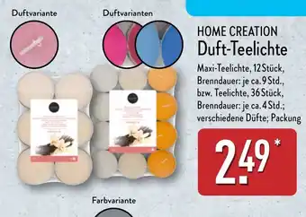 Aldi Nord HOME CREATION Duft-Teelichte Angebot