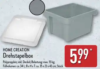 Aldi Nord HOME CREATION Drehstapelbox Angebot