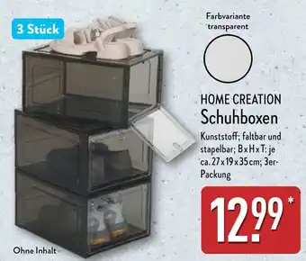 Aldi Nord HOME CREATION Schuhboxen Angebot