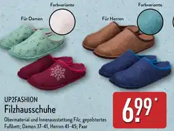 Aldi Nord UP2FASHION Filzhausschuhe Angebot