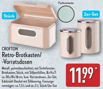 Aldi Nord CROFTON Retro-Brotkasten/ -Vorratsdosen Angebot