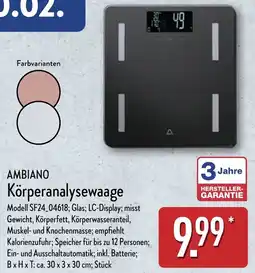 Aldi Nord AMBIANO Körperanalysewaage Angebot