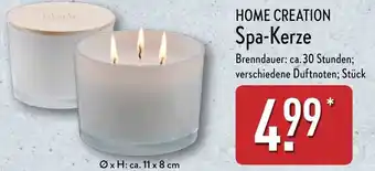 Aldi Nord HOME CREATION Spa-Kerze Angebot