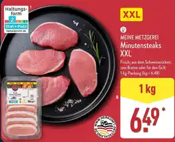 Aldi Nord MEINE METZGEREI Minutensteaks XXL Angebot