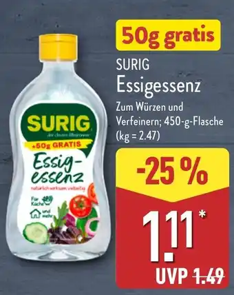 Aldi Nord SURIG Essigessenz Angebot