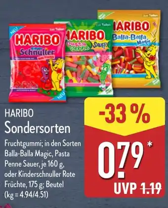 Aldi Nord HARIBO Sondersorten Angebot