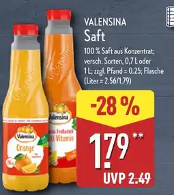 Aldi Nord VALENSINA Saft Angebot