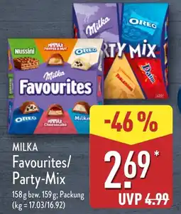 Aldi Nord MILKA Favourites/ Party-Mix Angebot