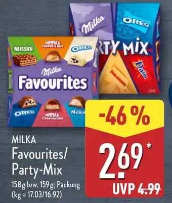 Aldi Nord MILKA Favourites/ Party-Mix Angebot