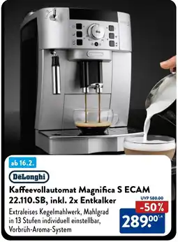 Aldi Nord DeLonghi Kaffeevollautomat Magnifica S ECAM 22.110.SB, inkl. 2x Entkalker Angebot