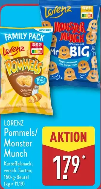 Aldi Nord LORENZ Pommels/ Monster Munch Angebot