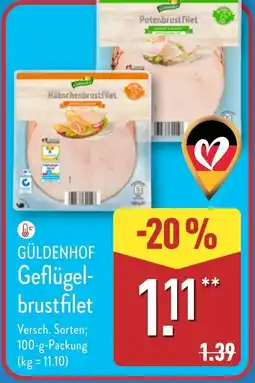 Aldi Nord GÜLDENHOF Geflügel- brustfilet Angebot