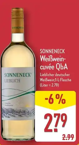 Aldi Nord SONNENECK Weißwein- cuvée QbA Angebot