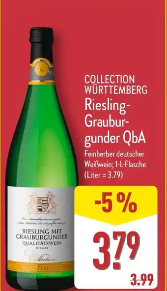 Aldi Nord COLLECTION WÜRTTEMBERG Riesling- Graubur- gunder QbA Angebot