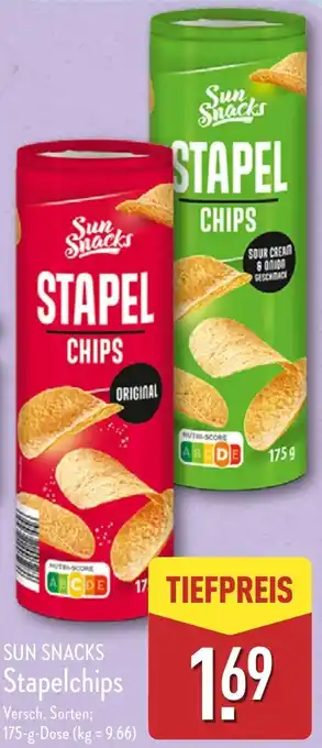 Aldi Nord SUN SNACKS Stapelchips Angebot