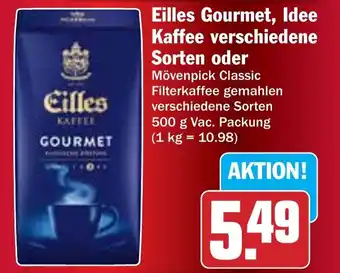 Hit Eilles Gourmet, Idee Kaffee verschiedene Sorten oder Mövenpick Classic Angebot