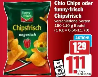 Hit Chio Chips oder funny-frisch Chipsfrisch Angebot