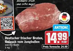 Hit Deutscher frischer Braten, Gulasch vom Jungbullen Angebot