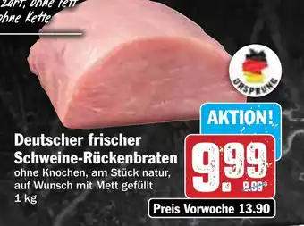 Hit Deutscher frischer Schweine-Rückenbraten Angebot