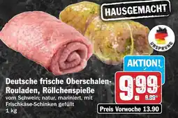 Hit Deutsche frische Oberschalen- Rouladen, Röllchenspieße Angebot