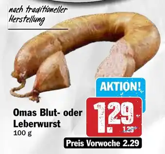 Hit Omas Blut- oder Leberwurst Angebot