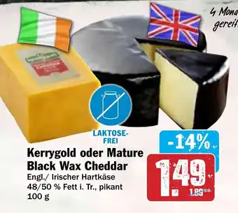 Hit Kerrygold oder Mature Black Wax Cheddar Angebot