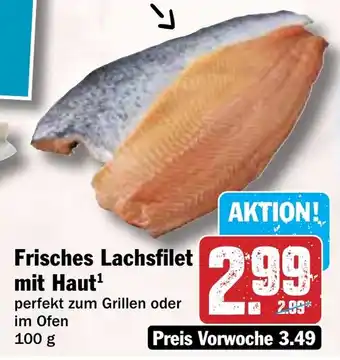 HIT Frisches Lachsfilet mit mit Haut¹ Angebot