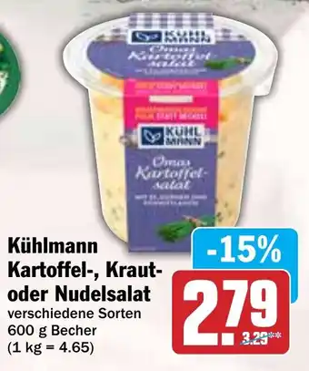 Hit Kühlmann Kartoffel-, Kraut- oder Nudelsalat Angebot