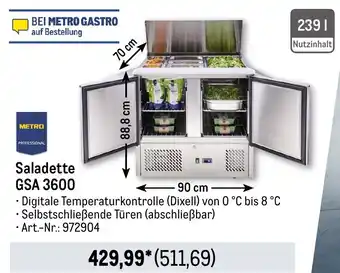 METRO METRO PROFESSIONAL Saladette GSA 3600 Angebot